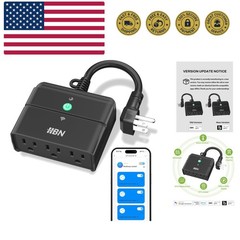 Outdoor Smart Plug,Wi-Fi & Bluetooth Heavy Duty Outlet with 3 Independent Out…