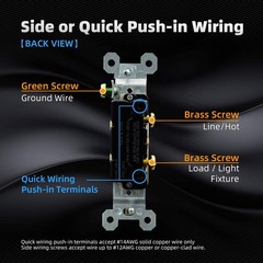Single Pole Toggle Light Switch with Plate, 15 Amp, 120 Volt, Toggle Framed A…