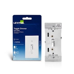 Leviton R12-TSL06-1KW 600W 120V ac 3-Way White Universal Toggle Slide Dimmer