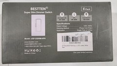 Super Slim Dimmer Light Switch, Quiet Rocker, Single Pole or 3 Way (6 pack)