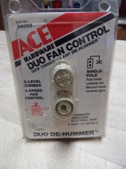 Vintage ACE Hardware DUO FAN CONTROL Light Dimmer De-Hummer