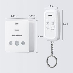 Plug-in Lamp Dimmer Switch, Wireless Remote Dimmer Plug for Floor Lamps 100FT