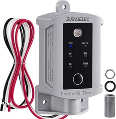 15 AMP Dusk to Dawn Timer Switch for Outdoor Electrical Boxes, 120V Photocell…