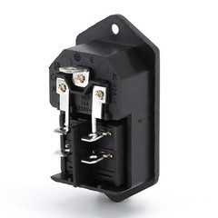 Robust IEC Connector Socket with Red Switch and Fuse Efficient Power Solution