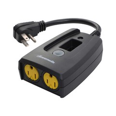 DEWENWILS Outdoor Light Timer Dusk to Dawn Plug in Countdown Timer with 2 Outlet