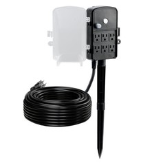 VEVOR Outdoor Power Stake Waterproof Power Strip 6 Outlets 100 FT Extension Cord