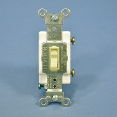 Leviton Ivory COMMERCIAL Grade Framed Toggle Wall Light Switch 20A Bulk 54521-2I