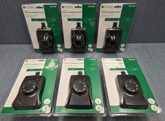 Lot of 6 Utilitech Light Sensing Outdoor Countdown On/Off Timer with 7 Settings