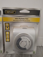Defiant 458-205 Indoor Wall Plug In Big Button 24-Hour Timer (2pk bundle)