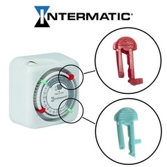 Intermatic Cycle Timer Clock ON/Off Plastic Switch Trippers 2 Pack, Green,red