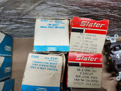 Lot Of Vintage Leviton , Slater, Pilot light switch, Wall switch New Old stock