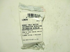 NEW COOPER 1202W WHITE DOUBLE POLE TOGGLE SWITCH 15A 120/270V