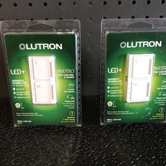 Lutron MACL-LFQH-WH Maestro Fan Control and Light Dimmer(2pk)