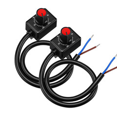 [2 Pack] DC 0/1-10V Knob LED Dimmer (No Flickering or Humming), Low Voltage Pas