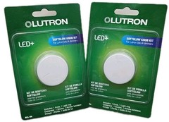 2 Pk Lutron Dalia LED+ White Replacement Rotary Dimmer Knob [SS]
