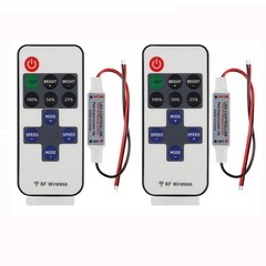 2PCS Remote Controller 11-Key RF Mini Wireless Remote Switch with DC 12V Conn…