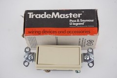 Pass & Seymour Ivory Decorator Rocker Wall Light Switch 3-Way 15A Bulk 873-IG