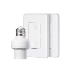 120-Volt Remote Control Light Bulb Socket W/ Wall Mounted Wireless Controller, W
