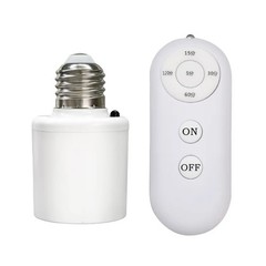60W Wireless Remote Control E27 Lamp Holder Timer Switch 110V-220V Smart Base