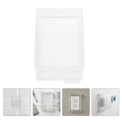 2Pcs Durable Outdoor Socket Cover Adhesive Waterproof Wall Protector Transparent