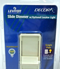 (2) Leviton 6631-LA Single Pole 600W Dimmer w/ Optional Locator Light &Wallplate