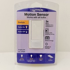 Lutron MS-OPS2H-WH: Maestro Occupancy Motion Sensor Switch Single Pole White
