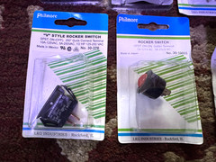 Set of 10 switches. ON/OFF, 12 volt and 250volt . NOS. New.