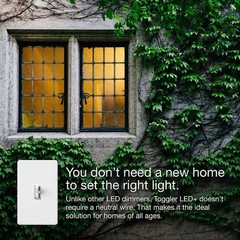 Ariadni/Toggler LED+ Dimmer Light Switch for Dimmable LED, Halogen and Incand…