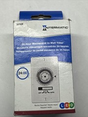 Intermatic IW700K 24 Hour Mechanical In-Wall Timer 120VAC 60Hz 20A White