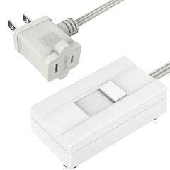 Plug in Light Dimmer, for Table Floor Lamps, Slide Adjustable Brightness, White