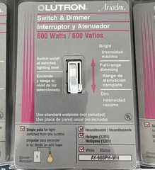 Ariadni Lutron Switch & Dimmer AY-600PH-WH (Lot Of 16) New Old Stock