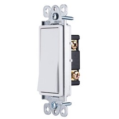 GE in-Wall Switch Single Pole Paddle Rocker White 1 Pack