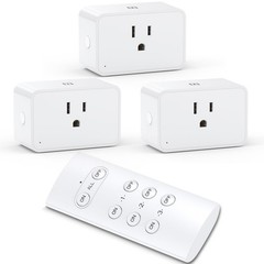 Wireless Electrical Outlets with Remote Control, 1875W/15A, 100FT Range, ETL