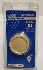 Leviton Basic Incandescent Rotary Light Dimmer 600W # 700-1 Ivory