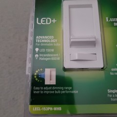 Lutron LED+ Dimmer Switch NIP Damaged Packaging White Wall Light Control