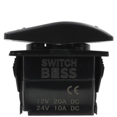 Blue LED Horizontal LASER ETCHED Rocker Switch 43 Styles for Caravan Marine Car