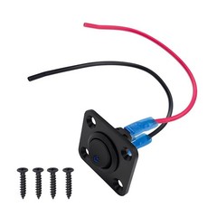 Rocker Toggle Switch Panel, DC 12V 20A Waterproof Blue LED Round Toggle Switc…