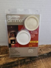 Lutron DNG-600PH-DK 600 Watt Single Pole Push Rotating Dimmer White/Ivory,light