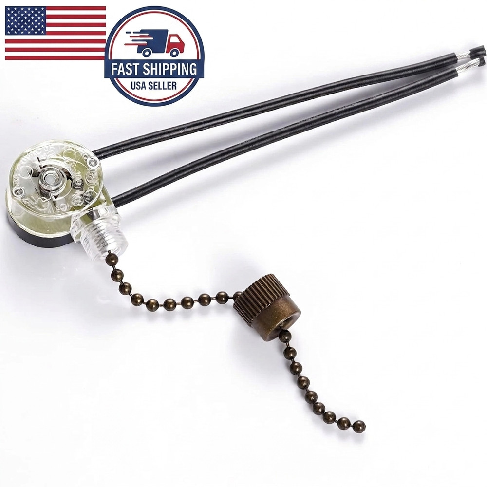 Ceiling Fan Pull Chain Switch Replacement 2 Pack On Off Light Lamp 3A 250V
