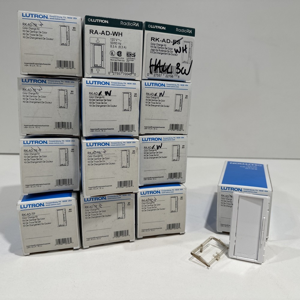 Lutron RK-AD-WH Color Change Kit (Remote Dimmer) Radio Ra2 RadioRA – (Lot of 13)