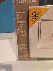 LUTRON DIVA C-L DIMMER LED 150W MODEL # DVWCL-153PH-WH SEALED