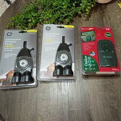TWO GE/1 Westinghouse 24- Hour Outdoor Mechanical 2 Outlet Timer Weatherproof