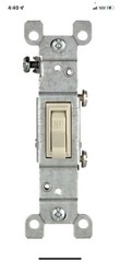 2 X Leviton 02651-02I Ivory CO/ALR 15A 120V 1-Pole Toggle AC Quiet Switch 4.2”