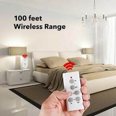 BN-LINK Wireless Remote Control Socket Electrical Outlet Switch Automation White