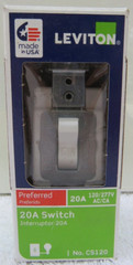 1 Switch Leviton 20A Preferred Switch, 120/277V AC/CA, No. CS120, Heavy Duty