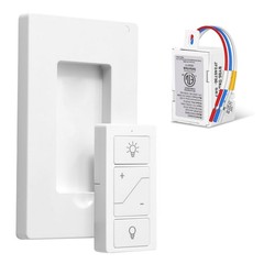 Wireless Dimmer Switch, Remote Light Switch and 1 & 1 receiver, White