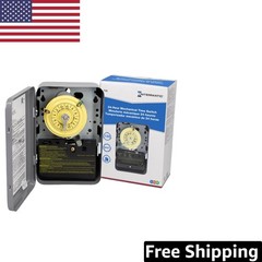 Reliable 24-Hour Mechanical Timer Switch – 120V with Manual Override, 40 Amp