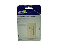 LEVITON 6672-1LT SureSlide Slide Dimmer Wall for Dimmable Bulbs Light Almond