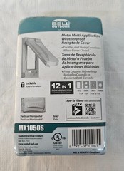 NIP Hubbell Bell MX1050S Single Gang Weatherproof Universal Flip Outlet Cover