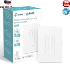 Smart Ceiling Fan Control Dimmer Switch 4-Speed Brightness Timer App Compatible